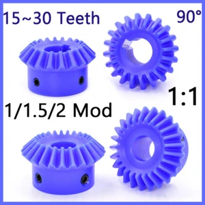 Bevel Gear 1/1.5/2 Module Blue Nylon Bevel Gears 90° 1:1 Transmission Bevel Gear - Picture 1 of 16