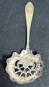 Antigua cuchara pepita de oro de plata esterlina Roden Brothers Luis XV Canadá rara - Imagen 1 de 12