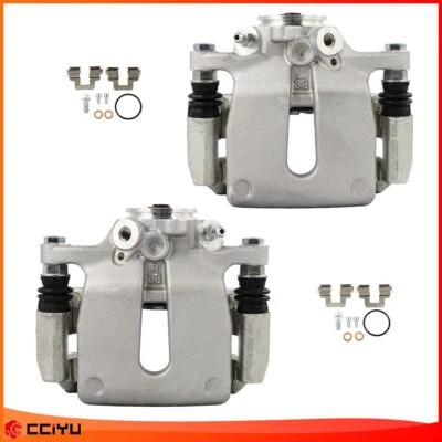 Pair Rear Disc Brake Calipers w/ Bracket For 2011 12 13 14 15 2016 Volvo S80 S60 Foto 1 de 4