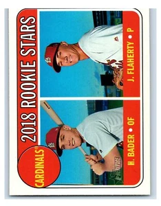 2018 Topps Heritage #136 Harrison Bader / Jack Flaherty RC EX - Picture 1 of 2
