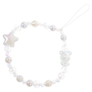 Chaîne de téléphone portable ours Miss perle bracelet lanière de cou perlé - Photo 1/12