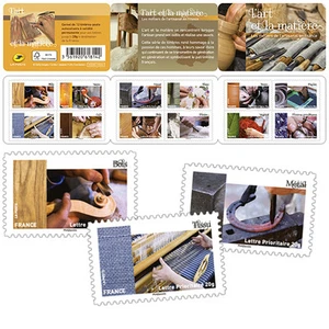 france 2015 booklet Art and matter Wood Glass Stone Gems Earth Cloth Metal 12v - Picture 1 of 1