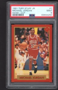 1991 Tuff Stuff Jr Insert #1 MICHAEL JORDAN Chicago Bulls NBA Finals PSA 9 MINT - Picture 1 of 2