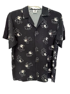 Felix the Cat Unisex Button Down Shirt, SZ XS, Universal Studios, xtra Button - Picture 1 of 6