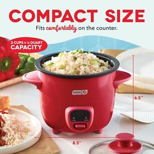 DASH Mini Rice Cooker Steamer with Removable Nonstick Pot, Keep Warm Function & - Picture 1 of 5