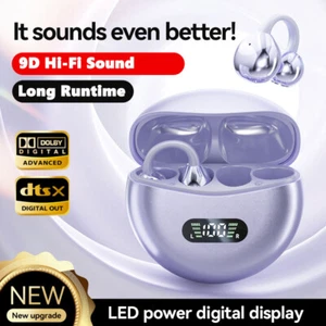 Sweatproof Wireless Bluetooth Earphones Sport Gym Earbuds Clip On-Ear Headphones - Picture 1 of 22