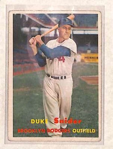 1957 Topps #170 Duke Snider W bardzo dobrym stanie - Zdjęcie 1 z 2