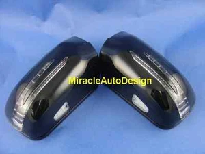 TWO ARROW LED BLACK DOOR MIRROR COVERS FOR 1995-2000 MERCEDES BENZ W202 C-CLASS - Foto 1 di 8