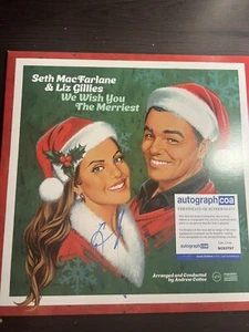Vinilo firmado por Elizabeth Liz Gillies Seth Macfarlane The Merriest ACOA CERTIFICADO DE AUTENTICIDAD SC93797 - Imagen 1 de 4