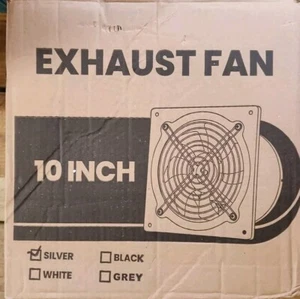 10 Inch Exhaust Fan, Silver 120vlt - Picture 1 of 2