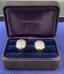 Tiffany & Co. Sterling And 18K Gold Cuff Links