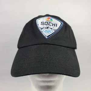 NBC 2014 Sochi Olympics Hat Black Adjustable Strap Back Slouch Cap - Picture 1 of 10