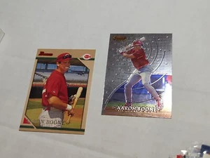 1996 Bowman & 1997 Bowman's Best AARON BOONE Cincinnati Reds! New York Yankees! - Picture 1 of 5