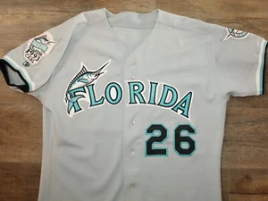 Florida Marlins 1993 Alex Arias Russell Athletic Game Used Baseball Jersey 46 - Picture 1 of 8