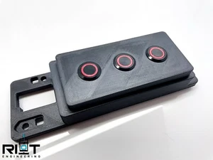 03-04 G35 Coupe 3 Button Panel - Red LED 19mm Buttons - Ash Tray Mounted - Picture 1 of 6