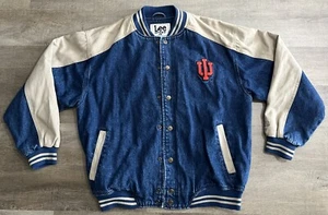 Vintage 90’s Lee Sport Indiana University Denim Mens Jacket Size L - Bild 1 von 19