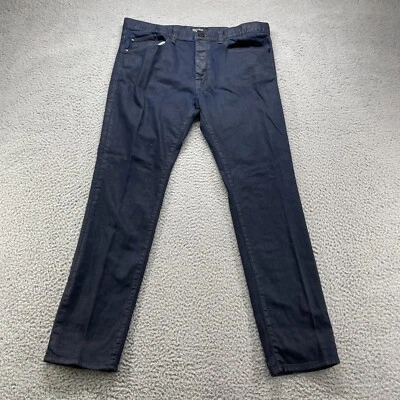 William Rast Dean Jeans Men M 36x32 Blue Denim Super Soft Button Up Tapered Pant - Image 1 of 4