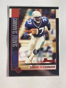 2002 Bowman Football Card #80 Shaun Alexander Red - Bild 1 von 2