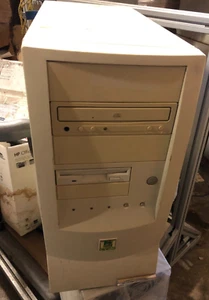 Vintage Retro PC Hülle beige Computerhülle AT Mid Power weiß gebraucht voll a1 - Bild 1 von 3
