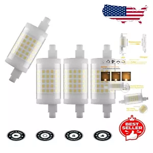 Dimmable 10W R7S LED Bulb 78MM - 100W Halogen Replacement, Warm White Pack of 4 - Picture 1 of 8