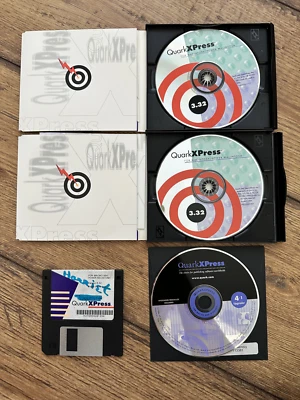 Vintage Quark Xpress Mac 3.32 with CD + floppy disk installers + 4.1 Upgrade CD - Image 1 of 3