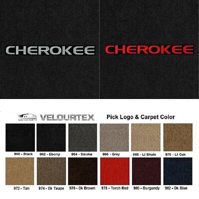 Lloyd Mats Velourtex Jeep Cherokee Logo Front Floor Mats (1974-2001) - Image 1 of 4