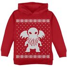Big Cthulhu Ugly Lovecraft Christmas Sweater Red Toddler Hoodie
