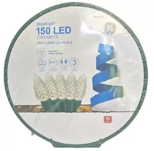 GE StayBright 150-Count 37.2-ft Constant White C5 LED Christmas String Lights - Picture 1 of 3