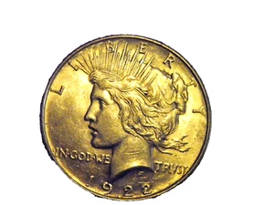 1922 Peace/Liberty Silver Dollar 90% Silver Not Cleaned Rate Xfine To AU? Z16 - Picture 1 of 2