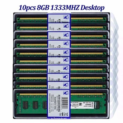Kingston DDR3 8GB 1333MHz PC3-10600 240PIN Desktop DIMM Memory RAM 2Rx8 1.5V Lot - Image 1 of 4