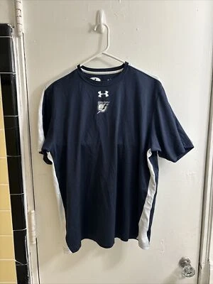 Tampa Bay lightning NHL Under Armor  Dri Fit Short Sleeve Shirt LARGE FREE SHIP - Image 1 of 4