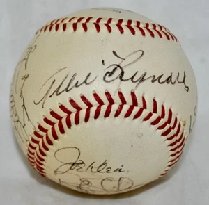 Estate Vintage NCAA Baseball Firmato Warren Spahn, Allie Reynolds, John Denny + - Foto 1 di 6