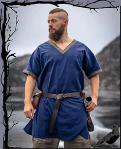 Mittelalter Wikinger kurzarm Tunika - Loki  Leonardo Carbone - Bild 1 von 4