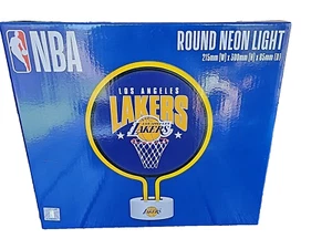 NBA Los Angeles Lakers Round Neon Light - Bild 1 von 1