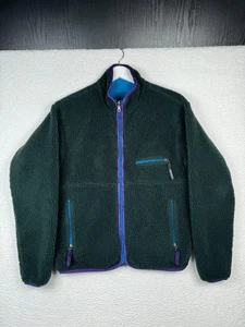 Giacca vintage anni 90 Patagonia Glissade uomo M blu/verde pile profondo pile reversibile - Foto 1 di 22
