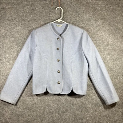 Chaqueta Blazer Distler Trachten Azul, Mujer Lana Virgen Alemania, Talla 40 Foto 1 de 4