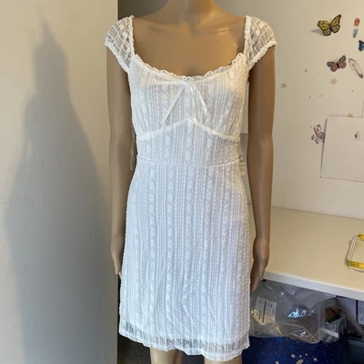 Minivestido Babydoll Y2K de colección XL IvoryLace Angel Fairycore Coqueta Cottagecore Nuevo Foto 1 de 4