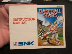 Baseball Stars Manual de instrucciones solo Nintendo Nes aut&eacute;ntico