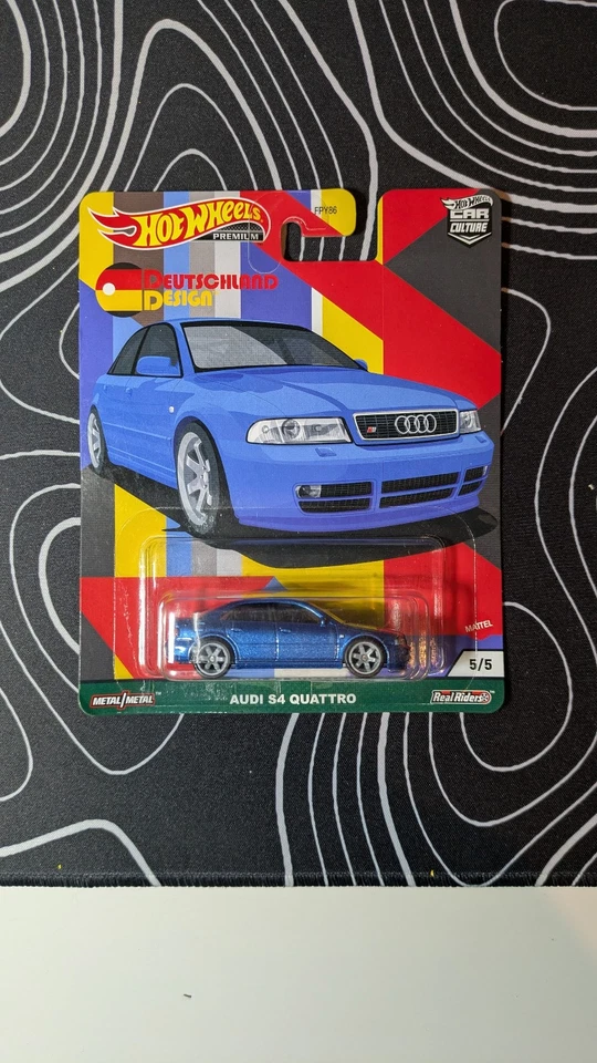 Hot Wheels deutschland design audi s4 blue - Immagine 1 di 2