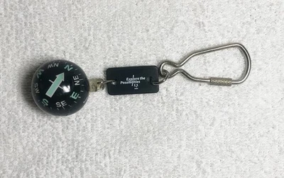 Vintage Adobe Software Compass Ball Keychain Computer Advertising Key Ring Rare - Image 1 of 2