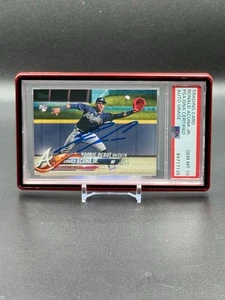 2018 Topps Ronald Acuna Jr. ON CARD AUTO PSA CERTIFIED GEM MT 10 WITH SLABMAG - Picture 1 of 4