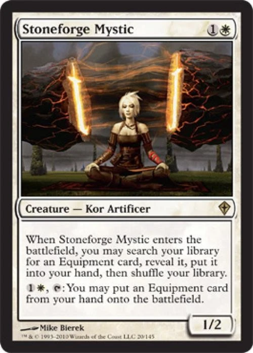 MTG English Stoneforge Mystic Medium Play Foil Worldwake - Image 1 of 1