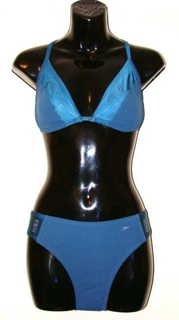 Speedo Bikini Ladies Swimsuit Set 2 Piece Swimwear Teal Sculpture Poise 38" - Image 1 of 1