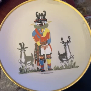 HOPI Kachina Plate Florence Ceramics 1974 The Antelope Agility Grace 10.5” - Picture 1 of 6