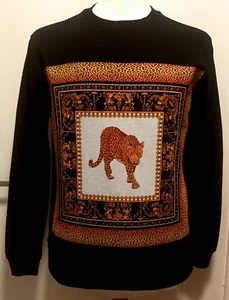 Versace Mens Jumper / Sweater Size XS Extra Small Leopard Print - Picture 1 of 5
