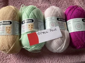 Patons Baby Smiles 4ply Yarn. 4x50g. Mixed Colours. New. OPTION FOUR - Picture 1 of 2