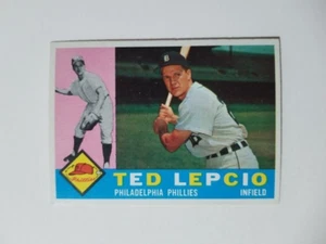 TED LEPCIO 1960 TOPPS BASEBALL CARD #97 PHILADELPHIA PHILLIES - Picture 1 of 2