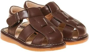Boys Brown Leather Squeaky Sandals  Size 1 2 3 4 5 6 7 RUNS BIG - Picture 1 of 1