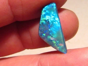 4.25 ct. Black Opal , Lightning Ridge , BRILLIANT BLUE - Picture 1 of 11