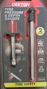 Kit sicurezza pneumatici misuratore pressione aria e profondità pneumatici per auto misuratore profondità filo - Foto 1 di 6